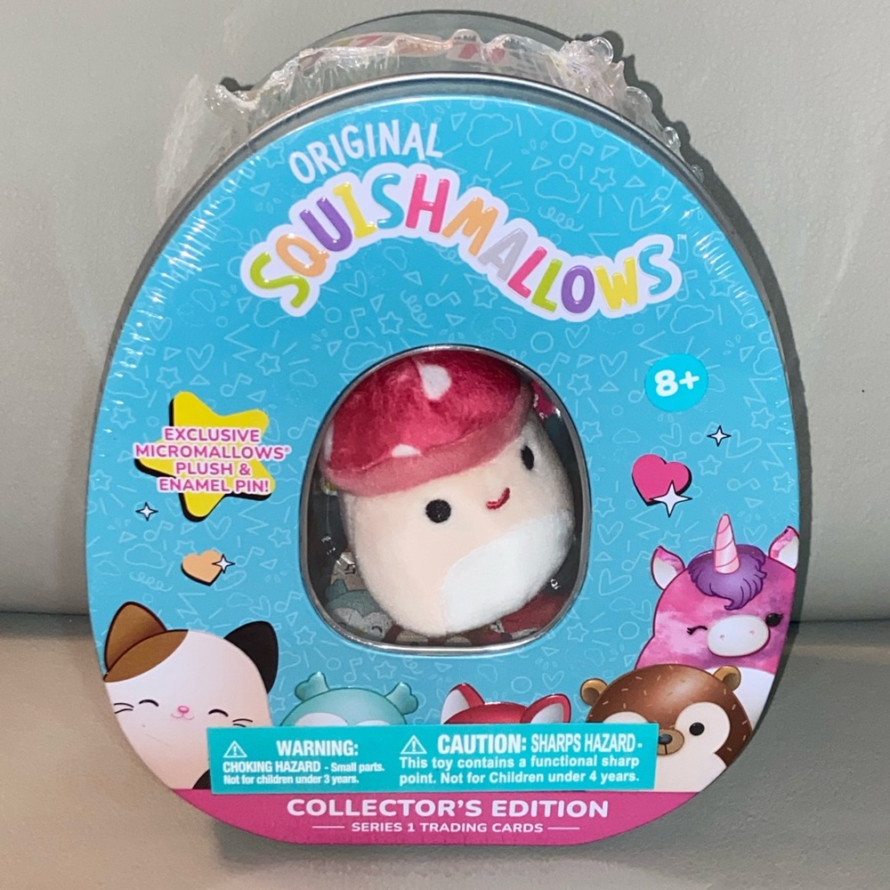 Squishmallows Official Kellytoy Collector’s Tin with Micromallow Exclusive Pin